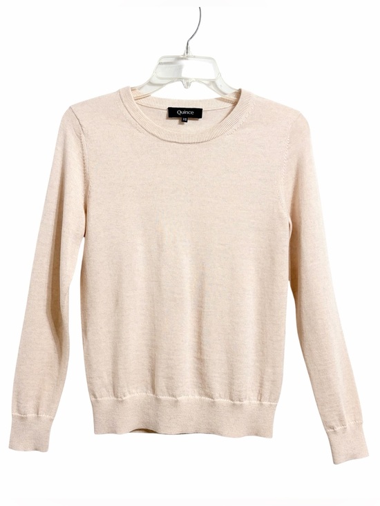 Quince Sweaters - Quince Merino Wool Preppy Crew Neck Sweater XS Beige Minimalist Luxury Old Money